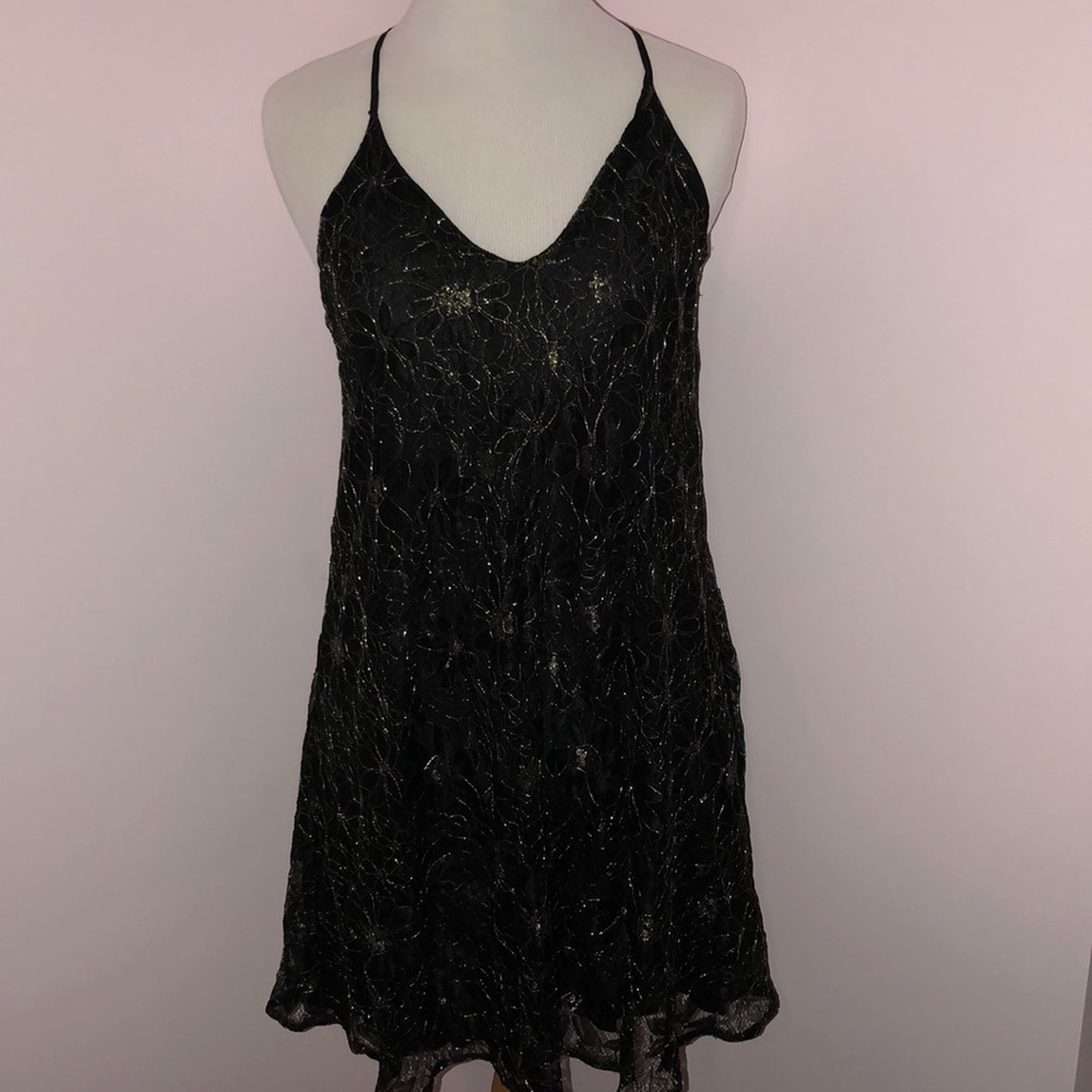 Altard State Black and Gold dress